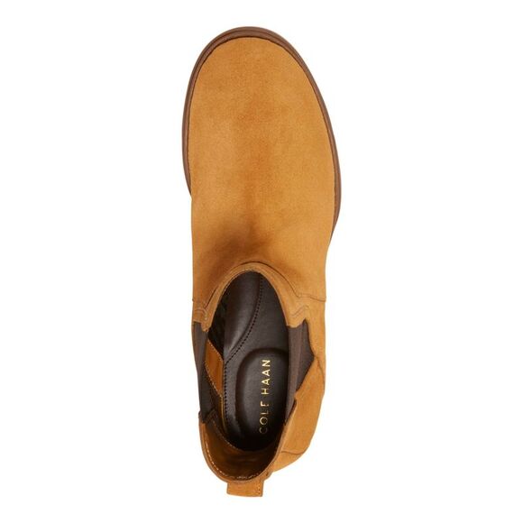 NWT COLE HAAN Womens Beige Camea Round Toe Block Heel Leather Chelsea 10 B - Picture 3 of 5